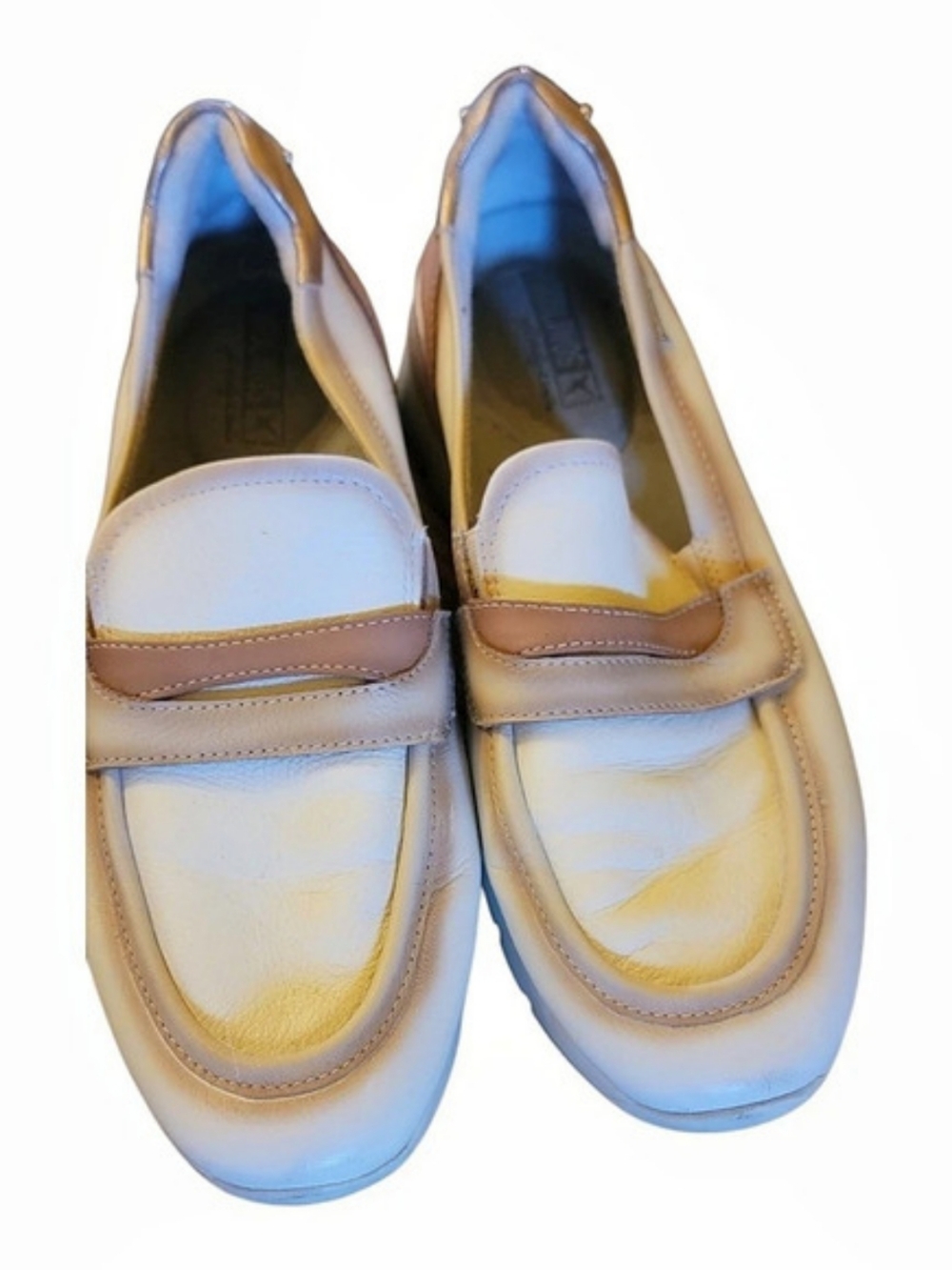 PIKOLINOS Aldaya Penny Loafer Women's Loafers EU 40 Brown & White